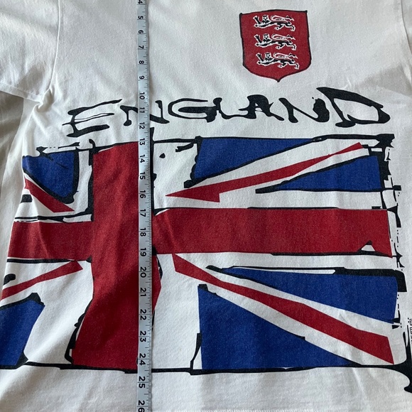 England Team Gear 1994 World Cup USA White Tee Sz Large - Picture 6 of 6